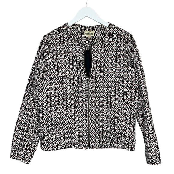 Marine Layer Woven Print Full Zip Jacket Blazer Geometric Pattern Size Large - Picture 1 of 7